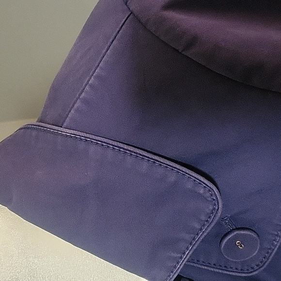 Ann Taylor Loft Blue Trench Coat with Paisley Lining- Size S - Picture 6 of 9